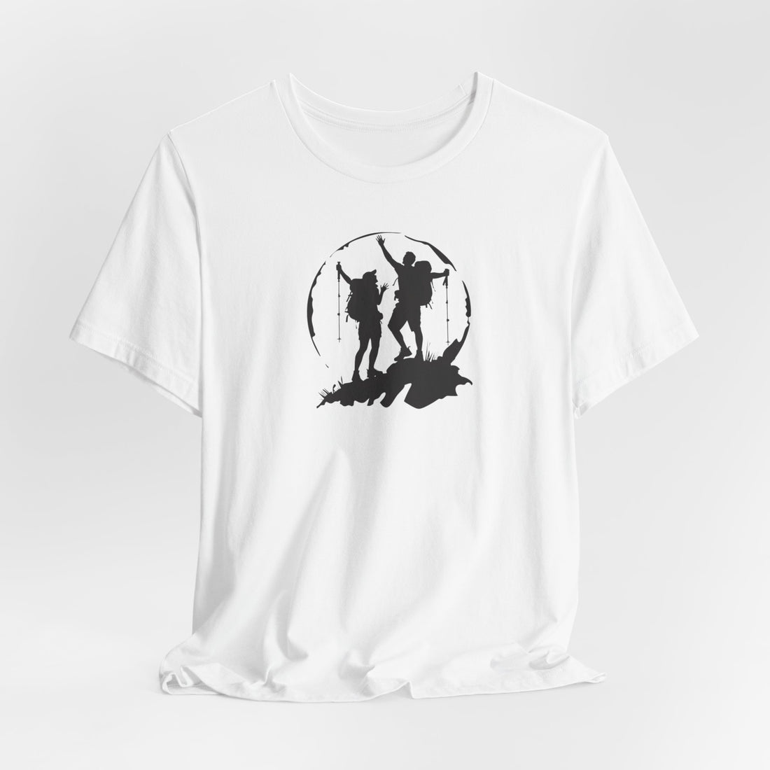 Hiking Adventure T-shirt | Bold Mountain Trek Silhouette Design | Outdoor Enthusiast Gift Tee