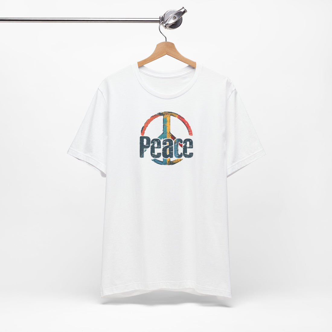 Vintage Peace Symbol T-shirt | Retro Distressed Design | Casual Statement Tee