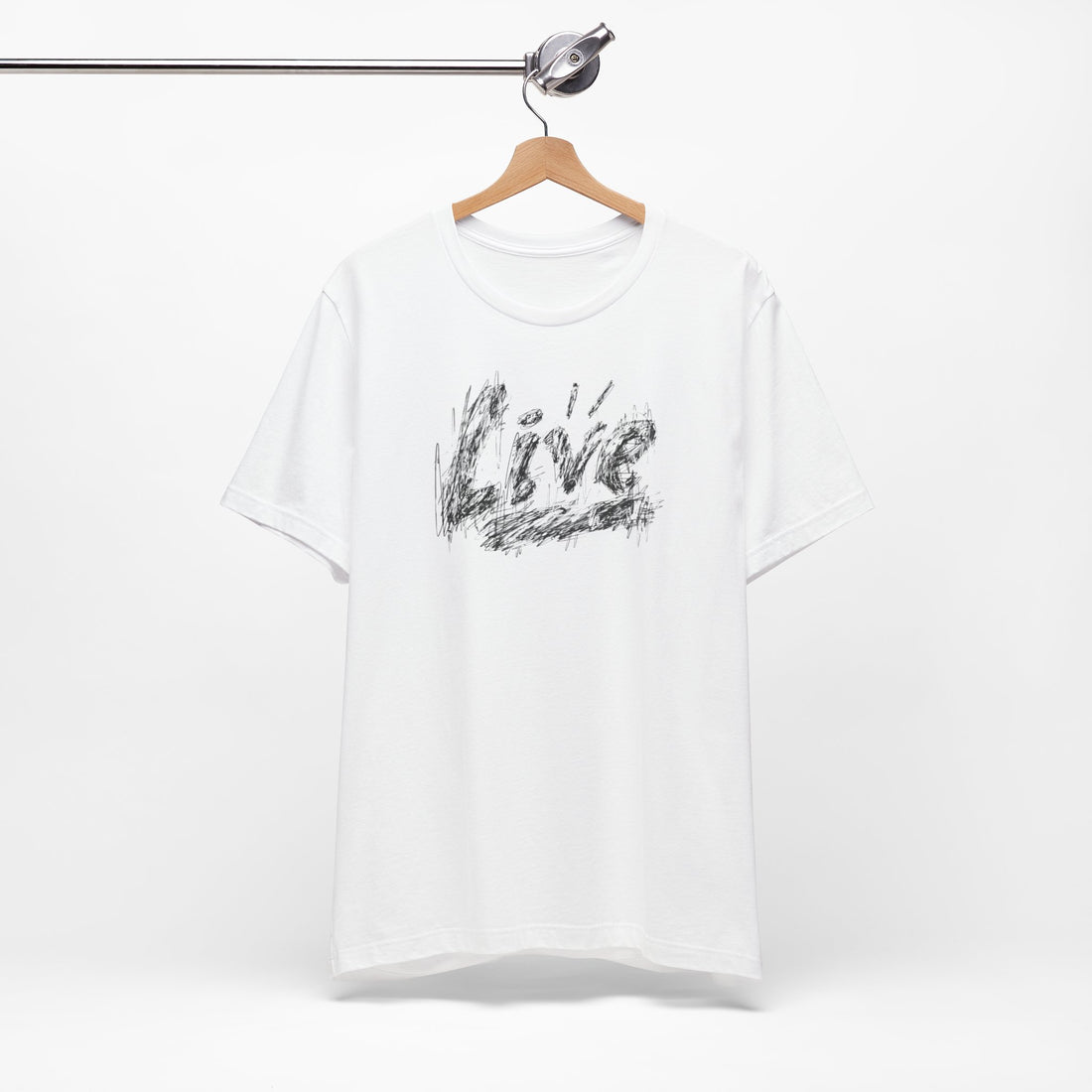 Live Boldly T-shirt | Sketchy Hand-Drawn Text Design | Motivational Gift Tee