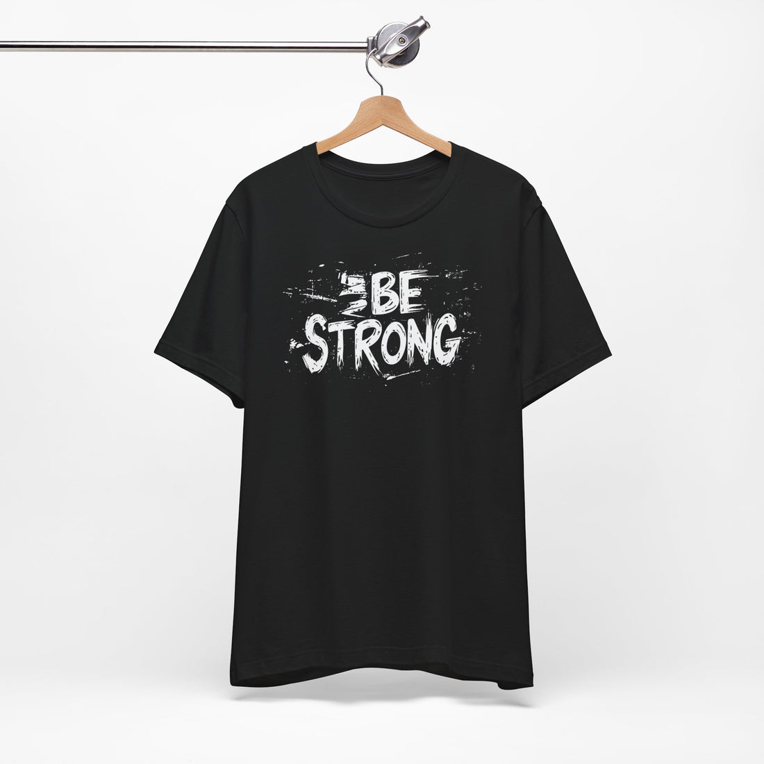 Be Strong T-Shirt | Black Cotton Tee with Motivational Text Design | Stylish and Comfortable Unisex Shirt