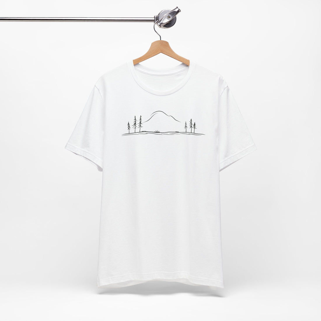 Minimalist Mountain Line Art T-shirt | Nature Landscape Design | Outdoor Lover Gift Tee