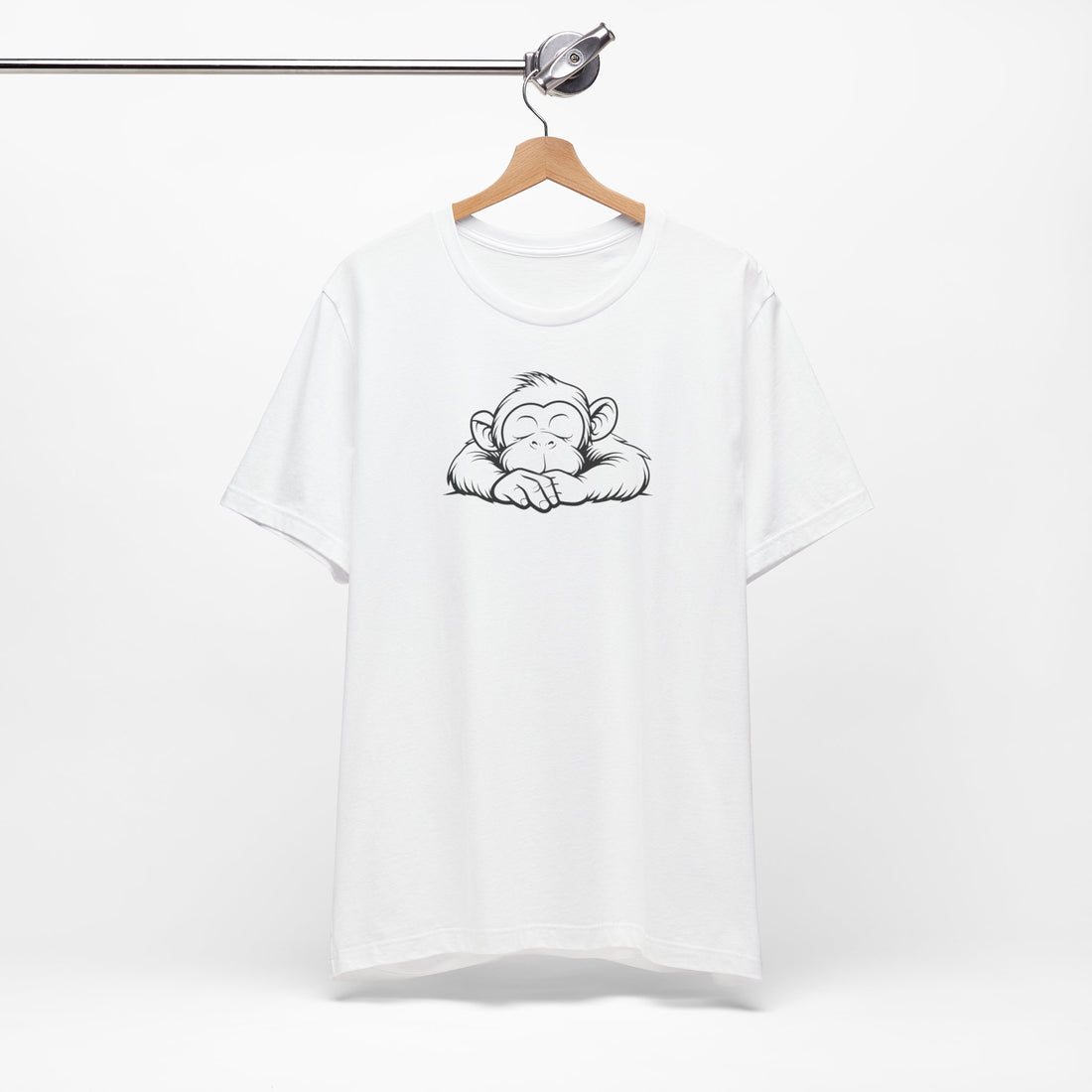 Sleepy Monkey T-shirt | Cute Animal Line Art Design | Fun Gift for Animal Lovers