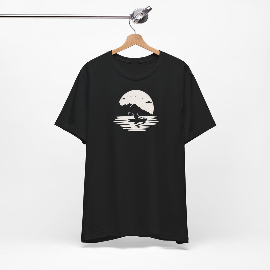 Kayaking Under the Moon T-shirt | Adventure Silhouette Design | Outdoor Enthusiast Gift Tee