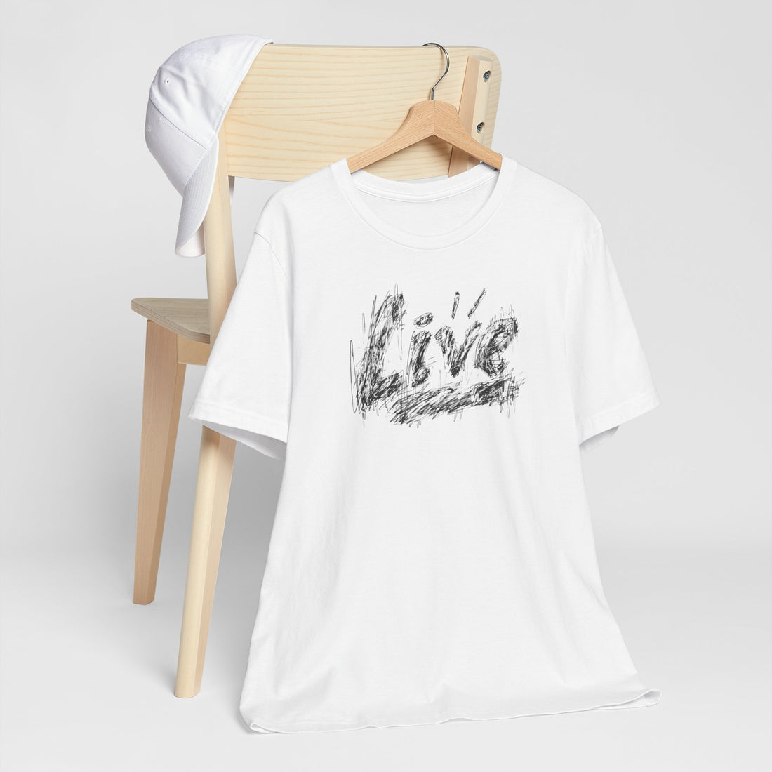 Live Boldly T-shirt | Sketchy Hand-Drawn Text Design | Motivational Gift Tee