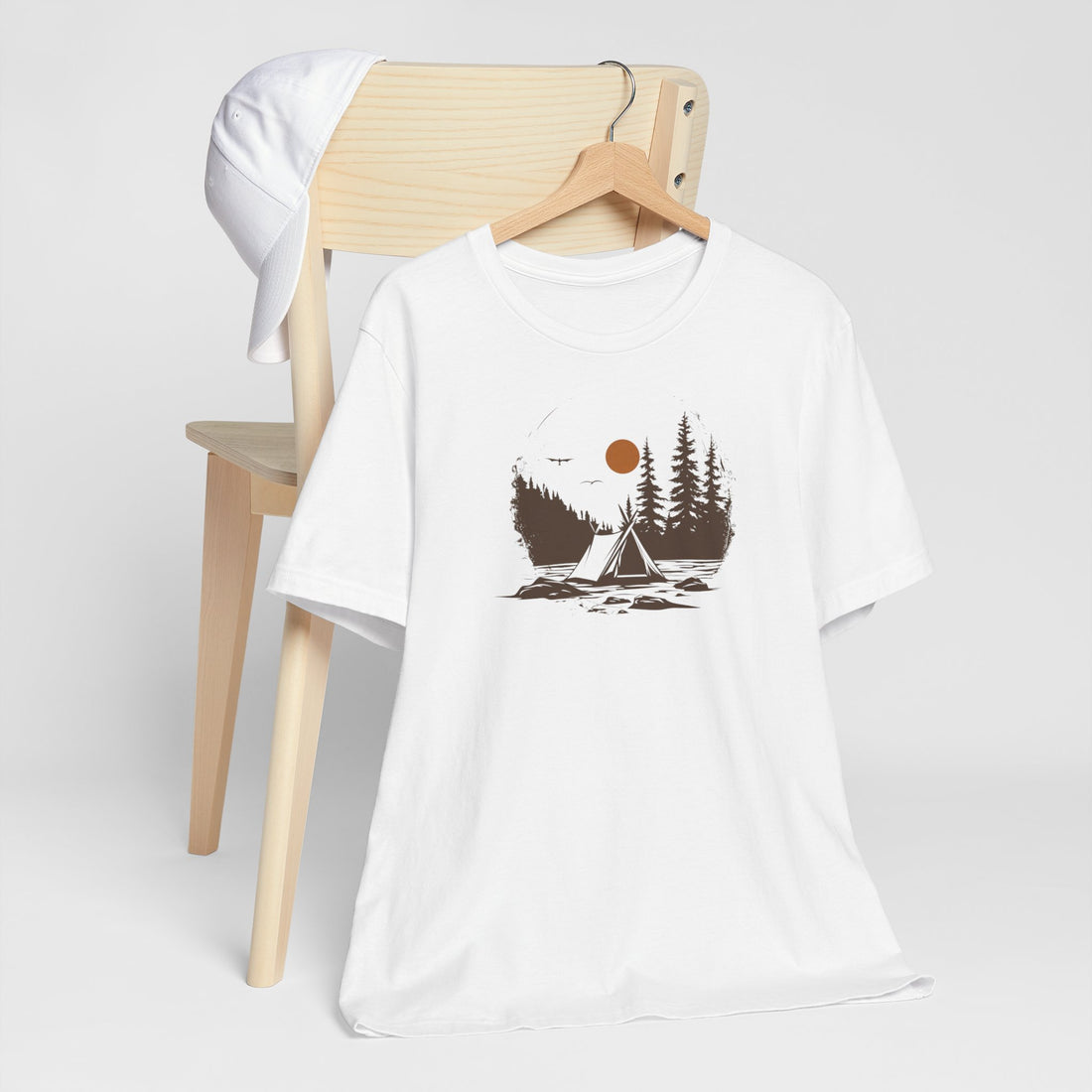 Rustic Camping Adventure T-shirt | Forest Tent Design | Nature Lover Gift Tee