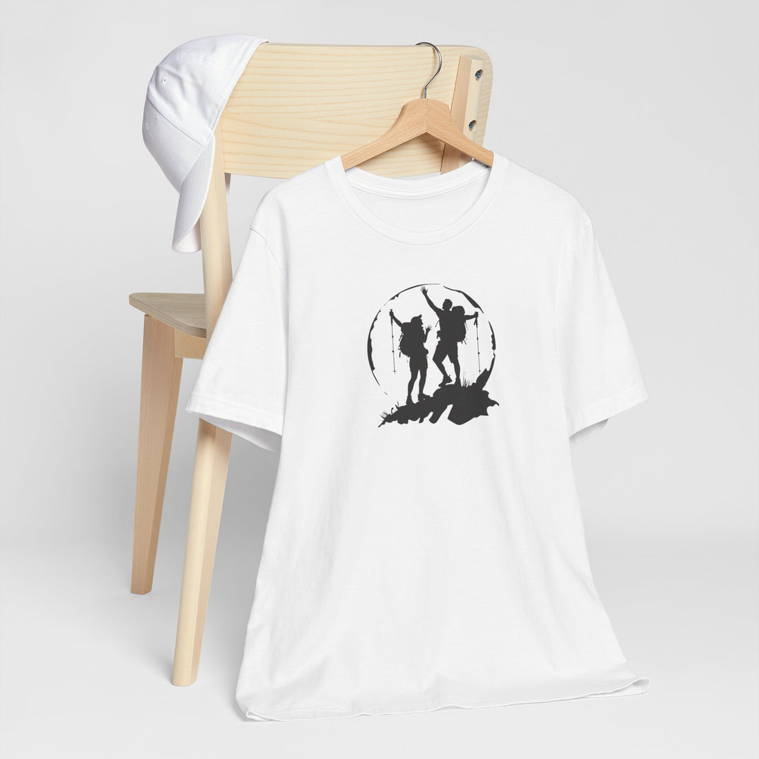 Hiking Adventure T-shirt | Bold Mountain Trek Silhouette Design | Outdoor Enthusiast Gift Tee