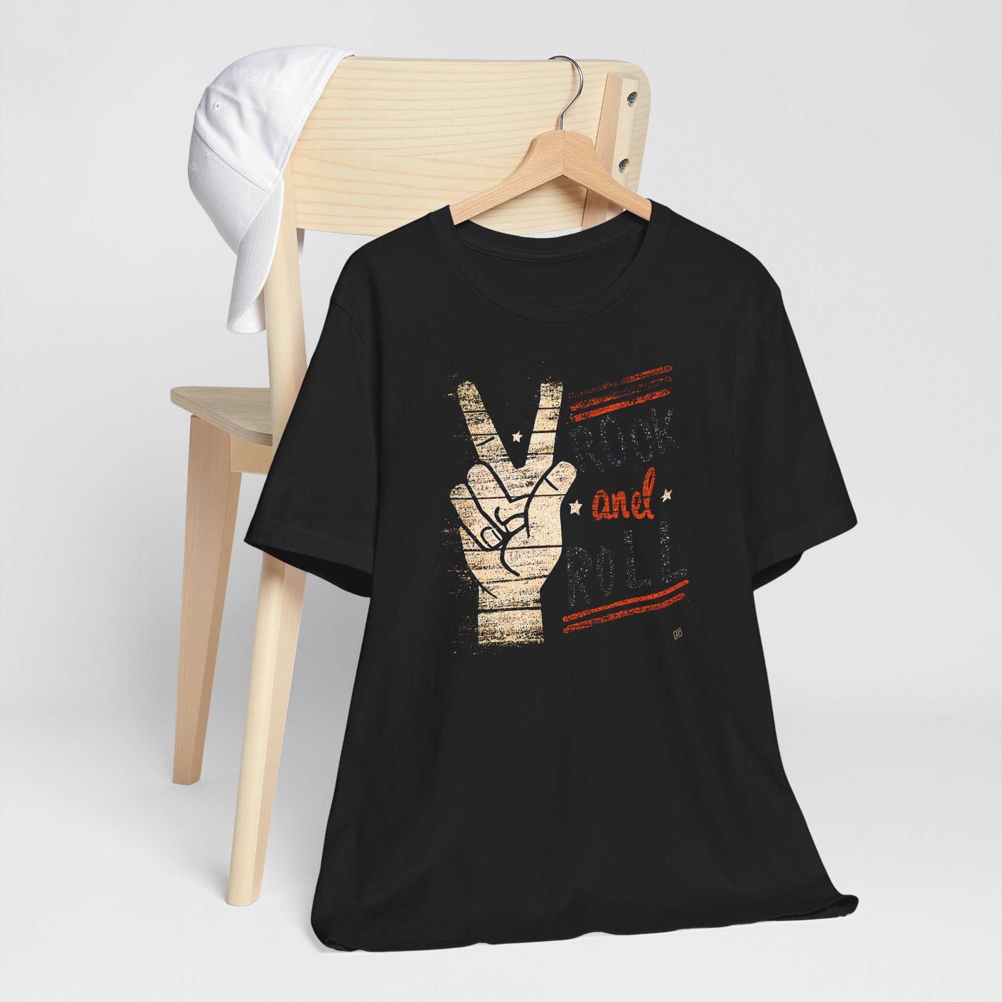 Rock and Roll T-Shirt – Vintage Peace Sign Graphic Tee