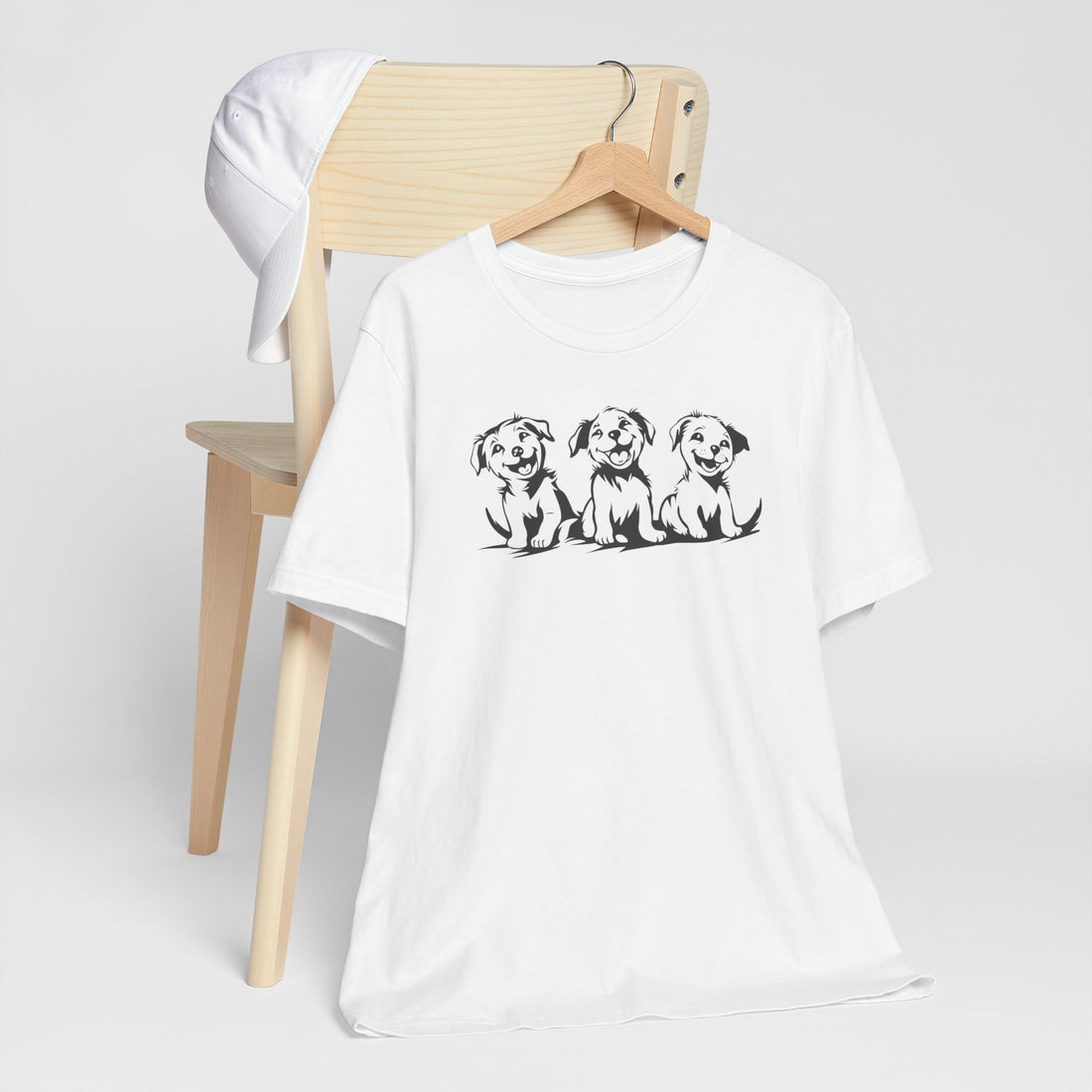 Happy Puppies T-shirt | Cute Dog Trio Design | Fun Gift for Dog Lovers