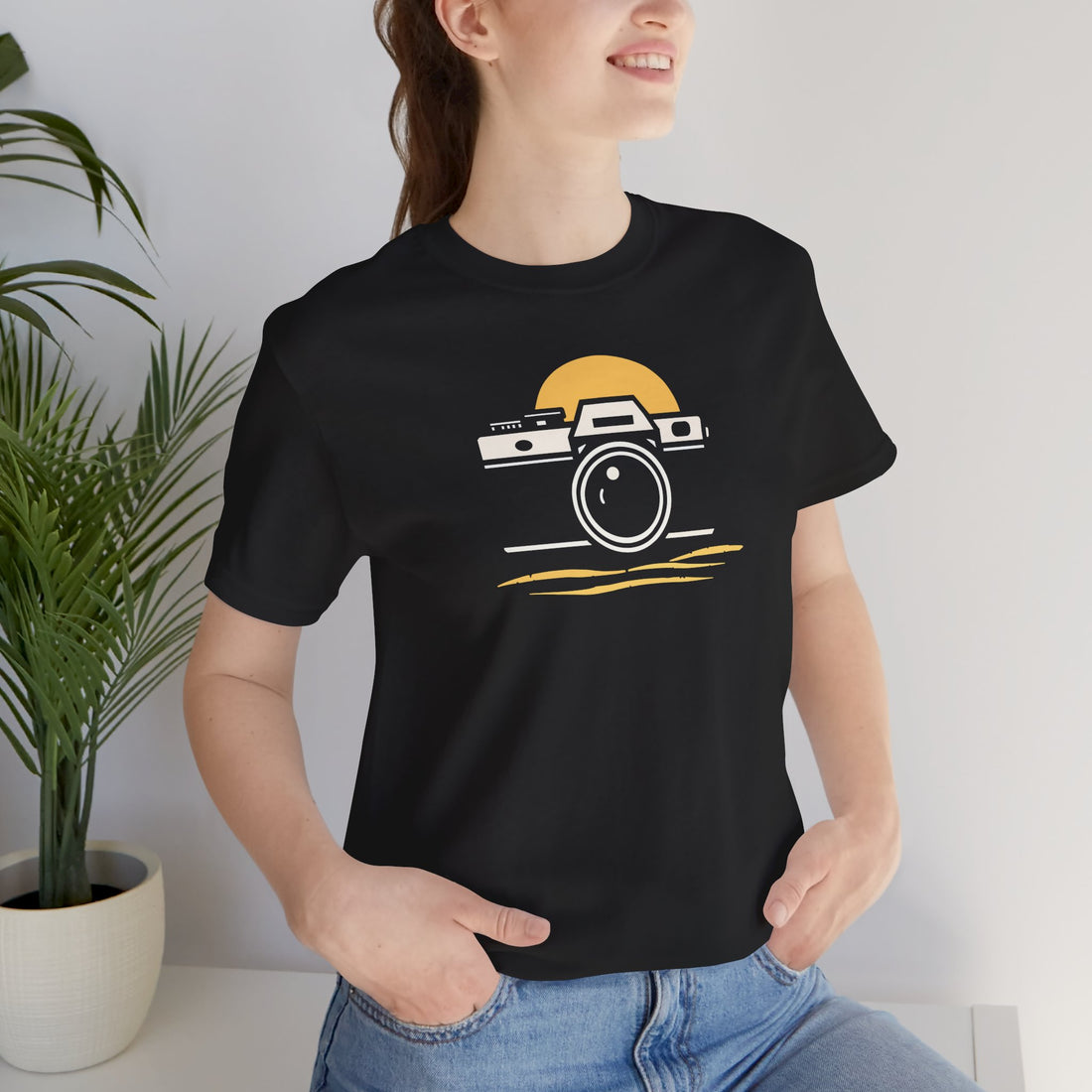 Vintage-Camera-T-Shirt - Photography-Enthusiast-Tee - Retro-Photographer-Apparel - Minimalist-Photography-Shirt - Creative-Lens-Lover-Design