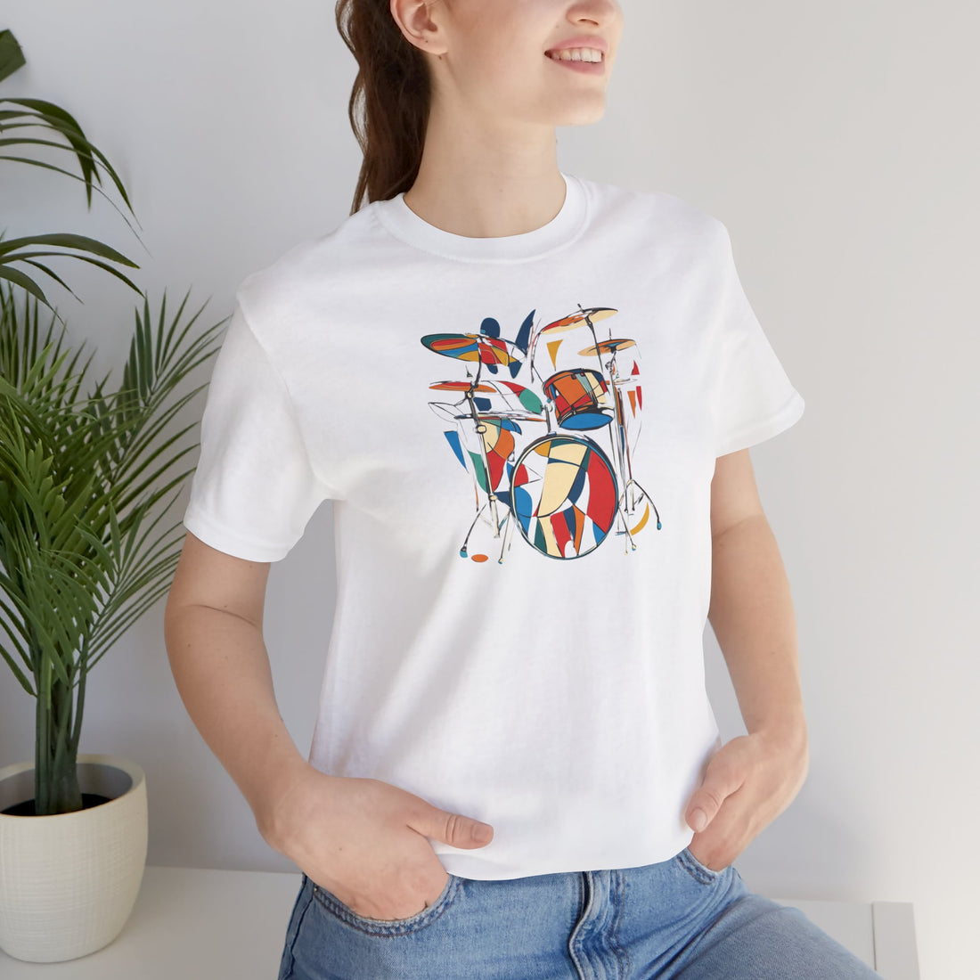 Abstract Drum Set T-shirt | Colorful Music Art Design | Perfect Gift for Drummers