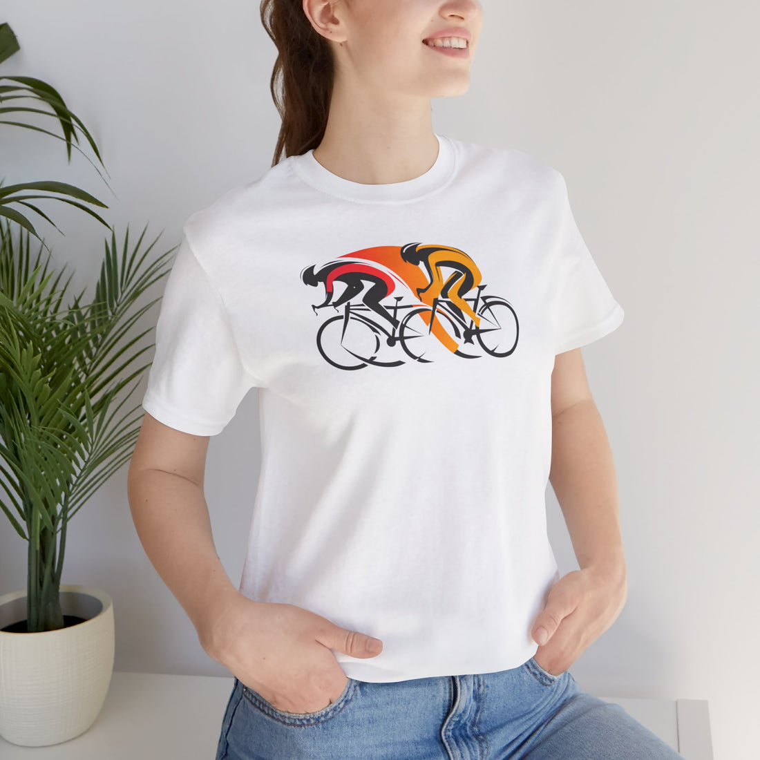 Cycling Duo T-shirt | Bold Racer Design | Perfect Gift for Cyclists