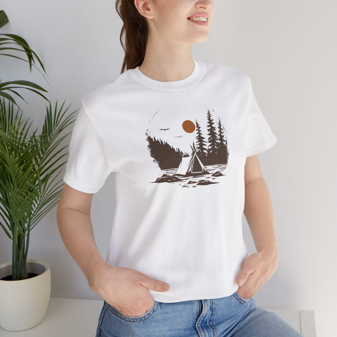 Rustic Camping Adventure T-shirt | Forest Tent Design | Nature Lover Gift Tee