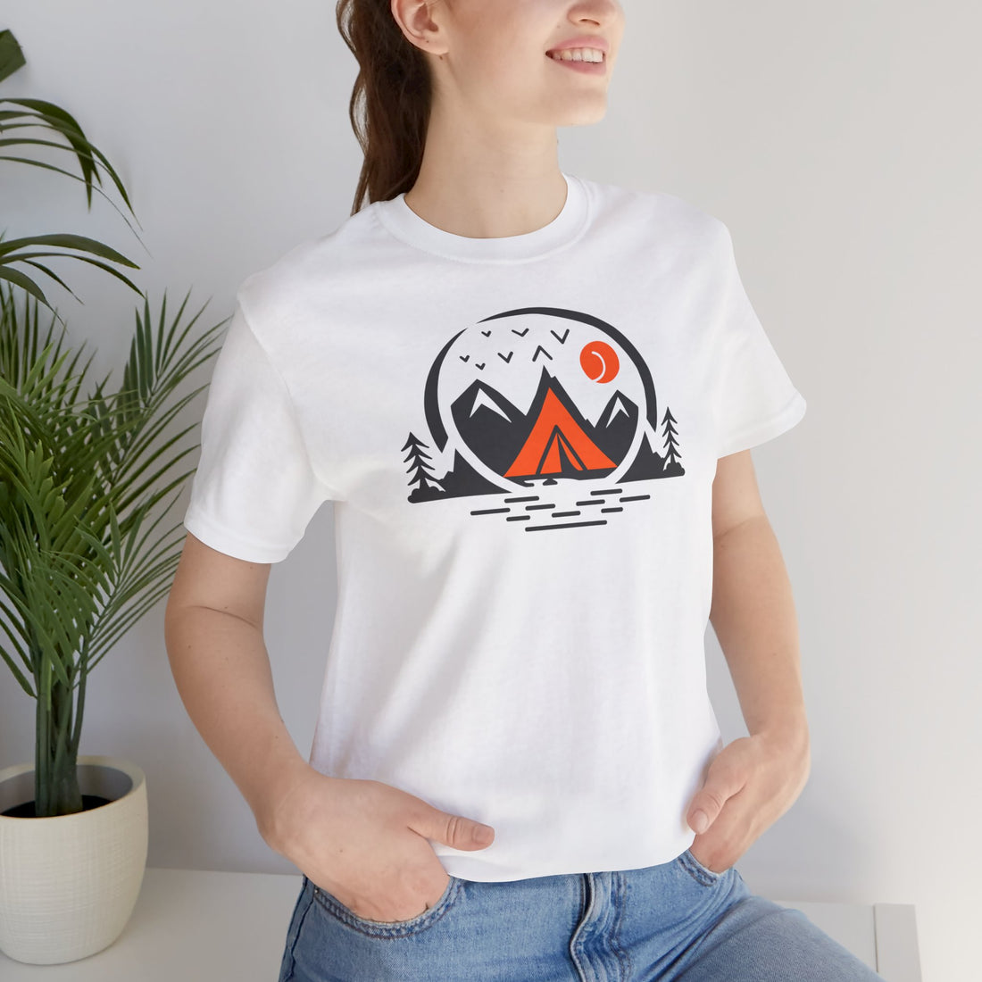 Mountain Camping T-shirt | Adventure Nature Design | Outdoor Enthusiast Graphic Tee