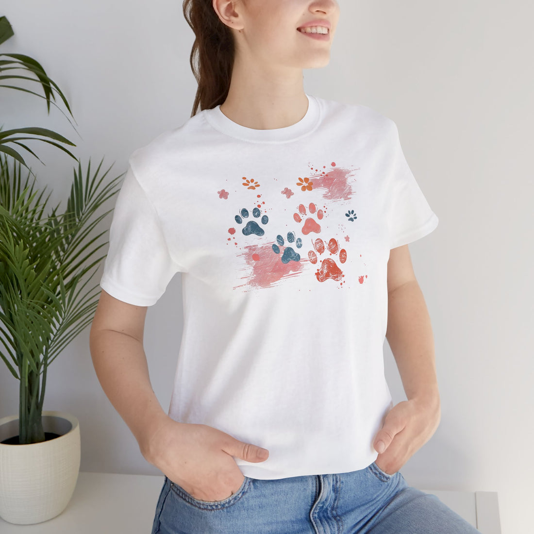 Colorful Paw Print T-shirt | Pet Lover Design | Cute Animal Gift Tee