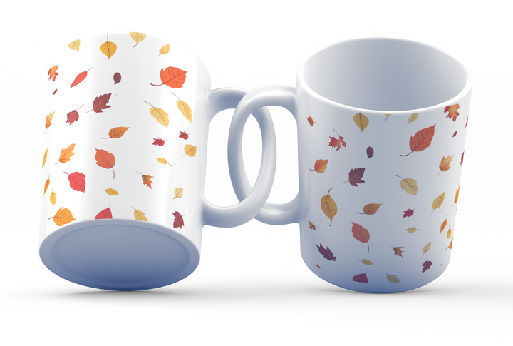 Autumn Breeze Ceramic Coffee Mug | 11 oz Double-Sided Fall Leaves Design Mug | Nature-Inspired Ceramic Hot Drinkware for Coffee and Tea – Inspired by Nature