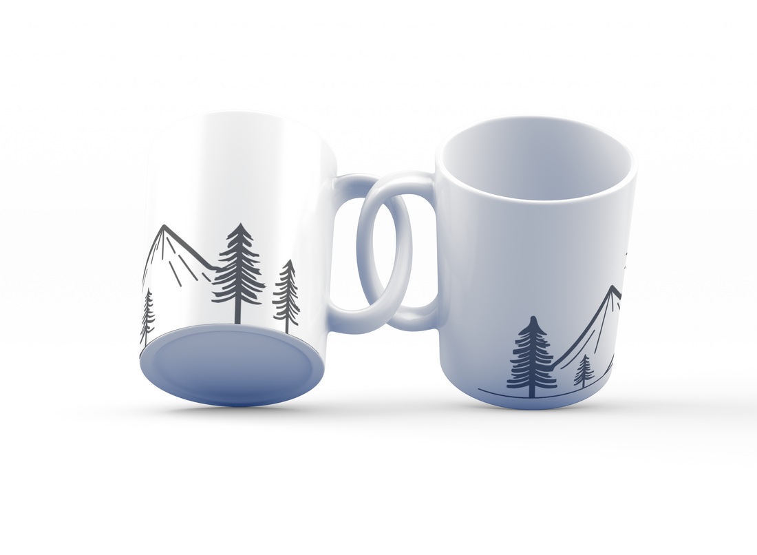 ☀️ Minimalist Mountain Sunrise Mug – Nature-Inspired Ceramic Coffee Mug for Adventure Lovers