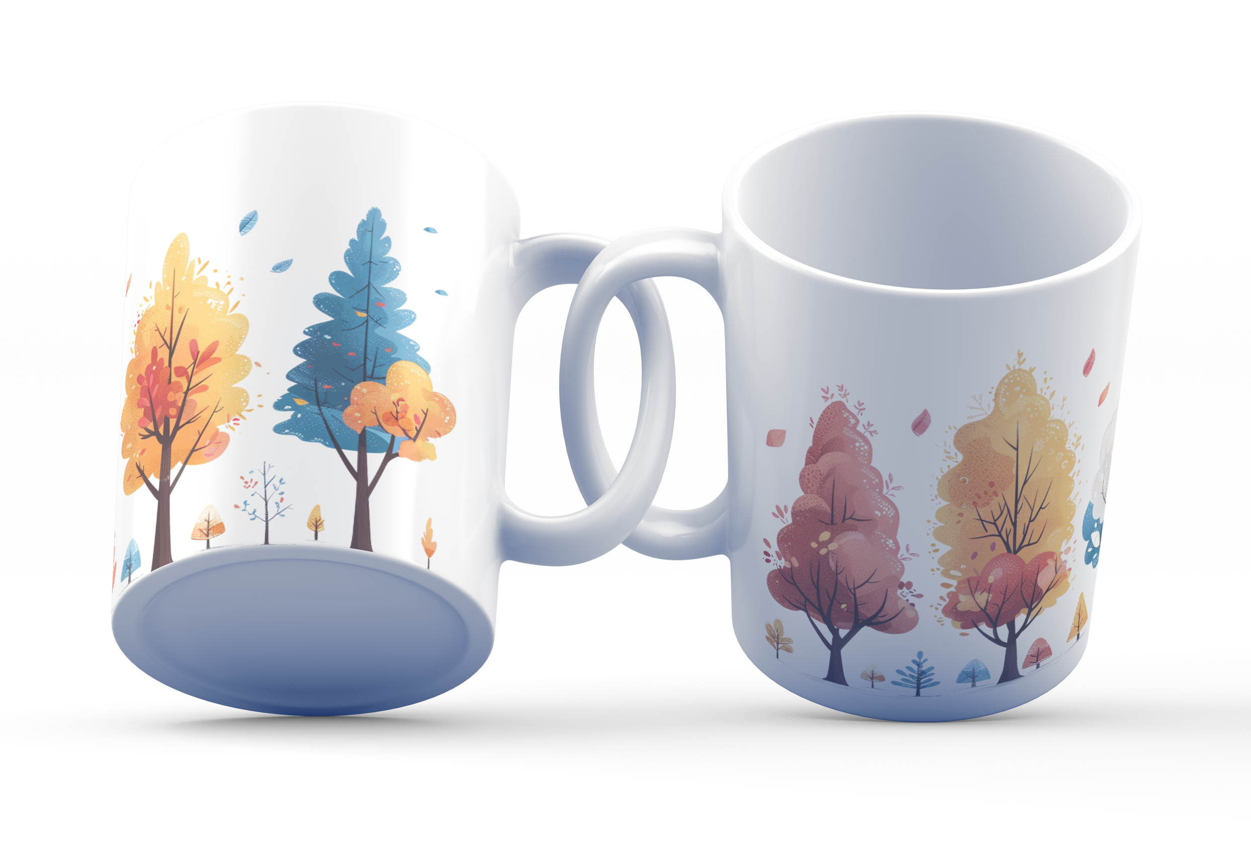 with Colorful Tree and Falling Leaves Design, Perfect Gift for Nature Lovers