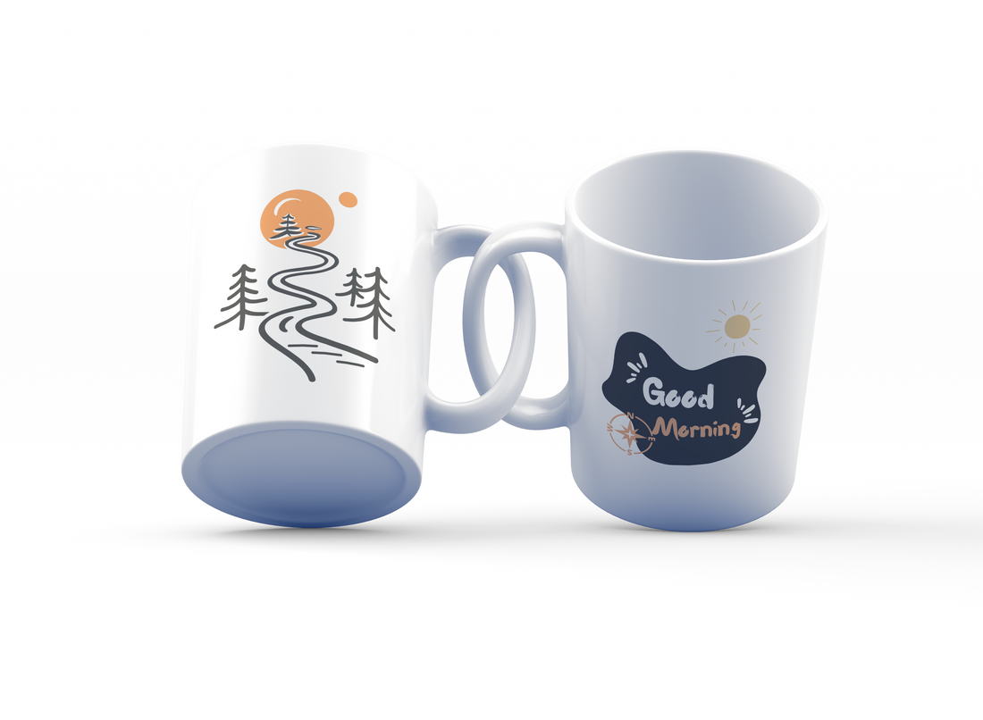 Good Morning Adventure Mug | Nature Lover's Coffee Mug | Forest Path Design