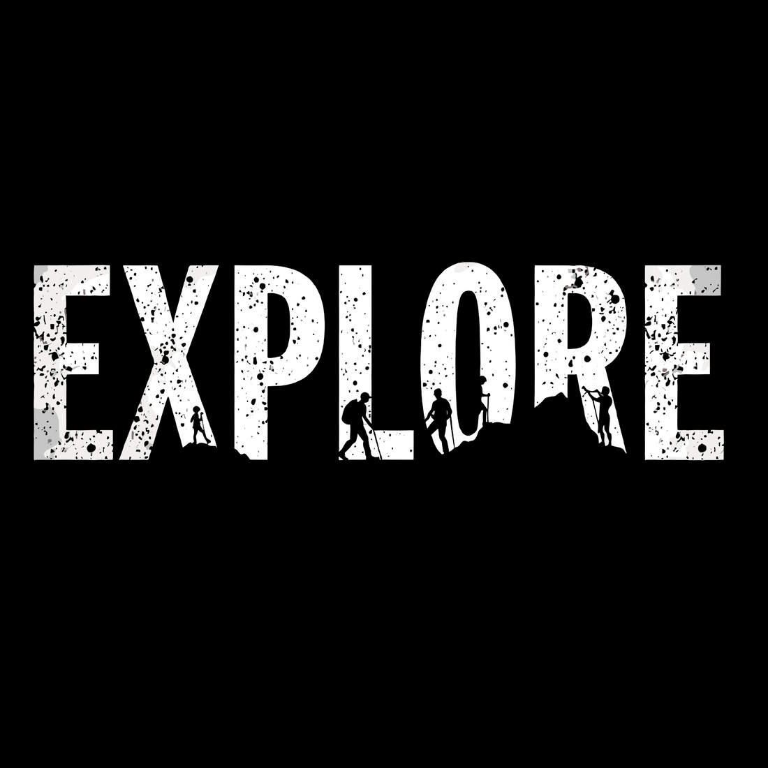 Explore-Adventure-T-Shirt - Hiking-Graphic-Tee - Outdoor-Enthusiast-Black-Cotton-Shirt