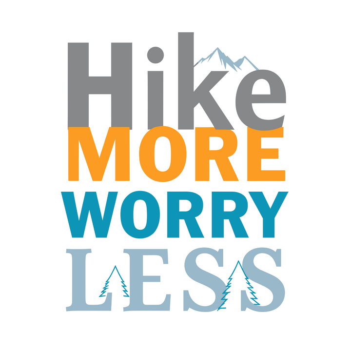 Hike-More-Worry-Less-T-Shirt - Adventure-Outdoor-Tee - Hiking-Motivation-Shirt - Nature-Lover-Apparel - Trail-Walking-Tee - White-Cotton-Unisex-Shirt - Explorer-Gift