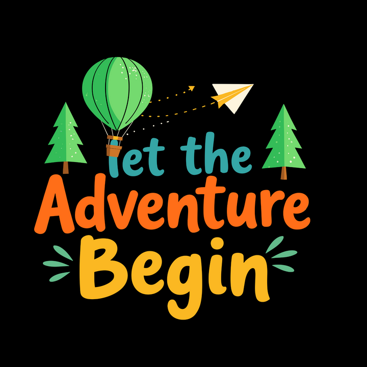 Let-the-Adventure-Begin-T-Shirt - Travel-Explorer-Tee - Adventure-Enthusiast-Shirt - Wanderlust-Graphic-Tee - Outdoor-Journey-Shirt - Unisex-Black-Tshirt