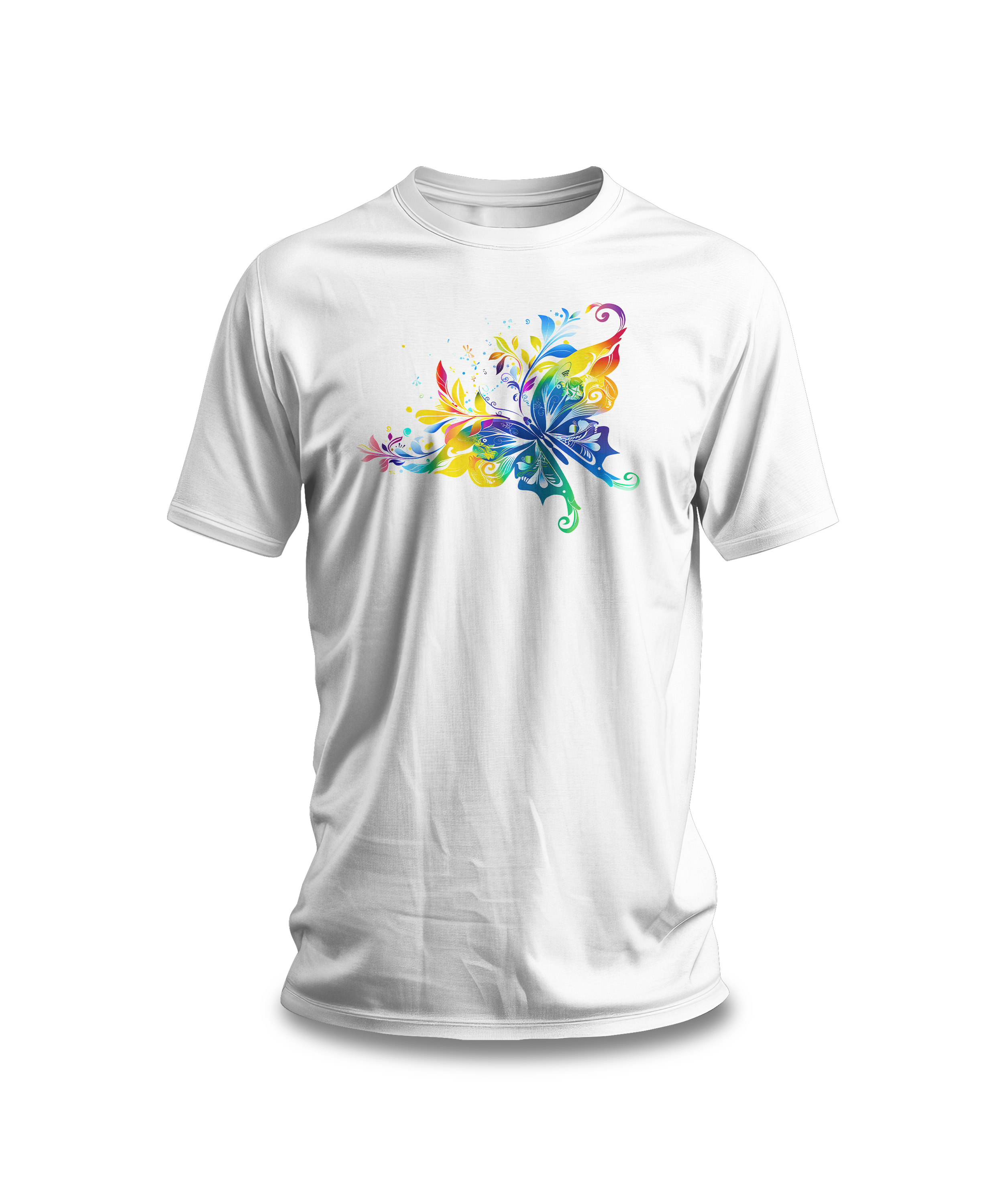Color Splash Butterfly T-Shirt – Psychedelic Nature Art Tee