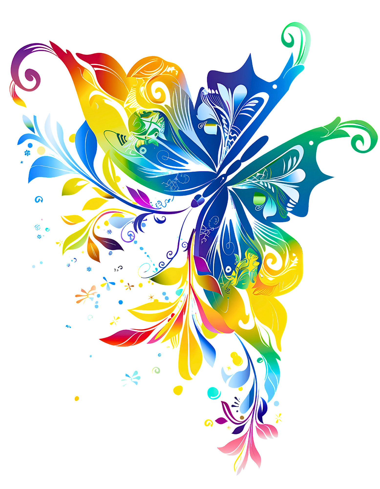 Color Splash Butterfly T-Shirt – Psychedelic Nature Art Tee