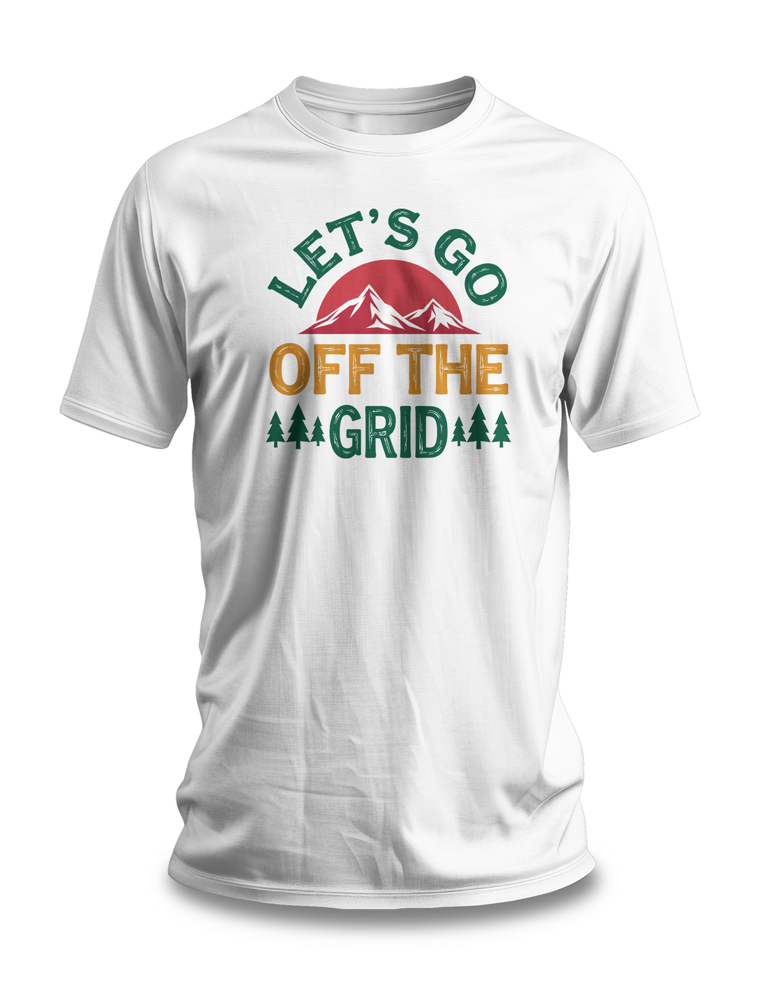 Let's-Go-Off-The-Grid-T-Shirt - Adventure-Outdoor-Tee - Camping-Hiking-Shirt - Wilderness-Explorer-Apparel - Nature-Lover-Gift