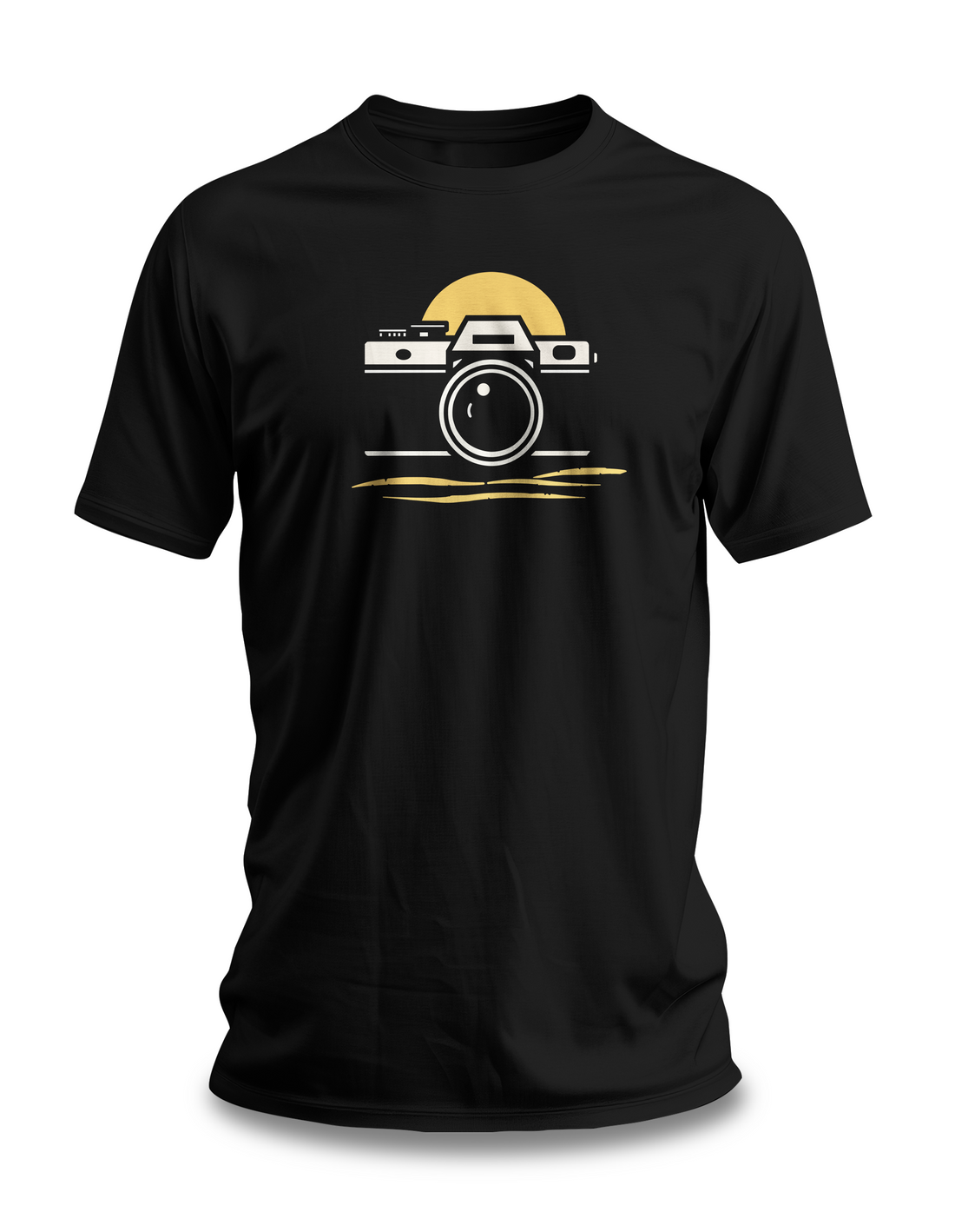 Vintage-Camera-T-Shirt - Photography-Enthusiast-Tee - Retro-Photographer-Apparel - Minimalist-Photography-Shirt - Creative-Lens-Lover-Design