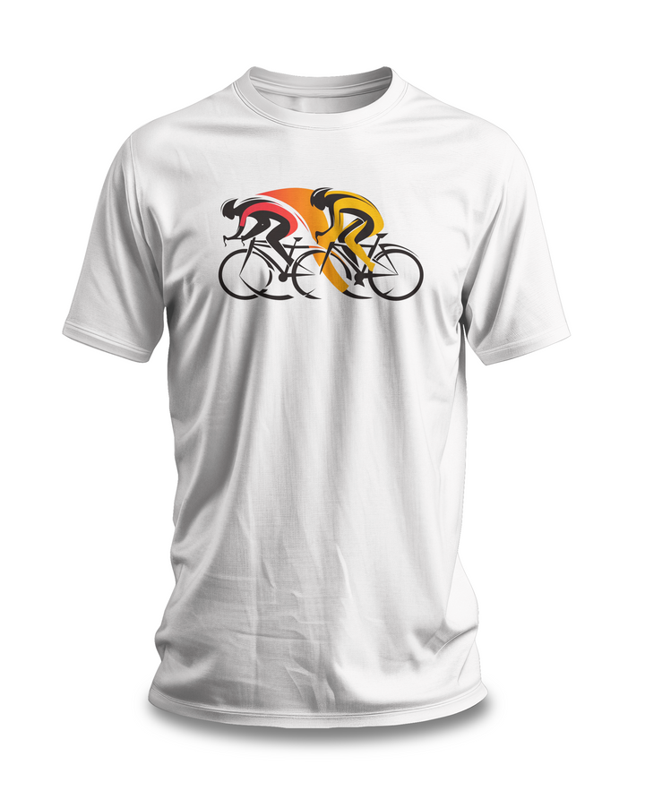 Cycling Duo T-shirt | Bold Racer Design | Perfect Gift for Cyclists