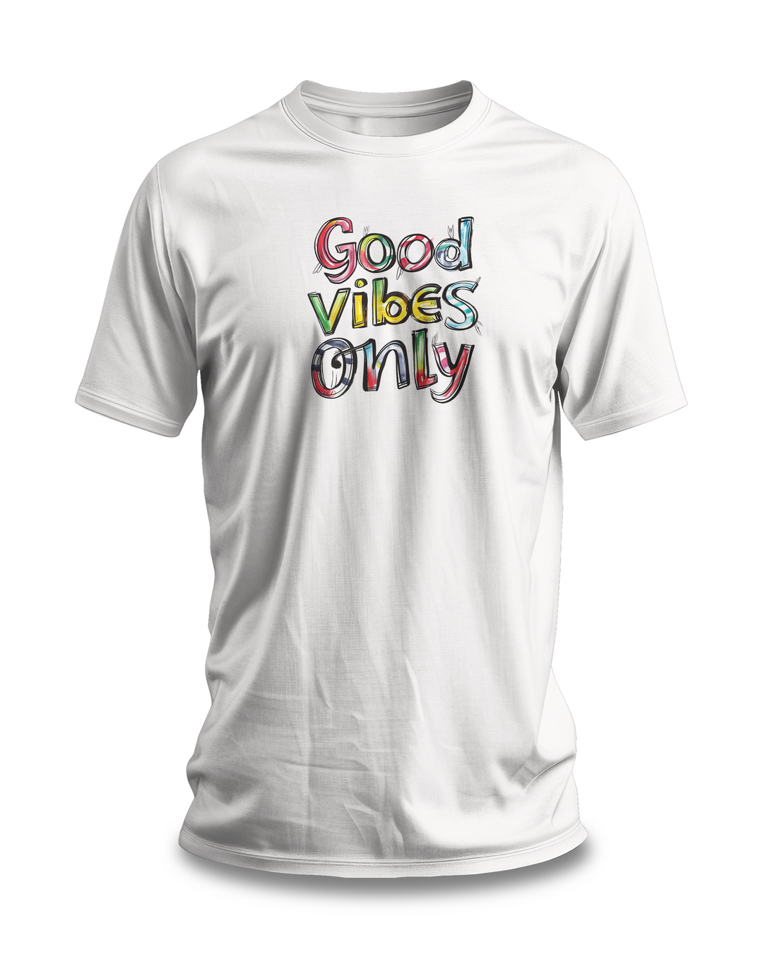 Good Vibes Only T-shirt | Colorful Positive Message | Inspirational Gift Tee