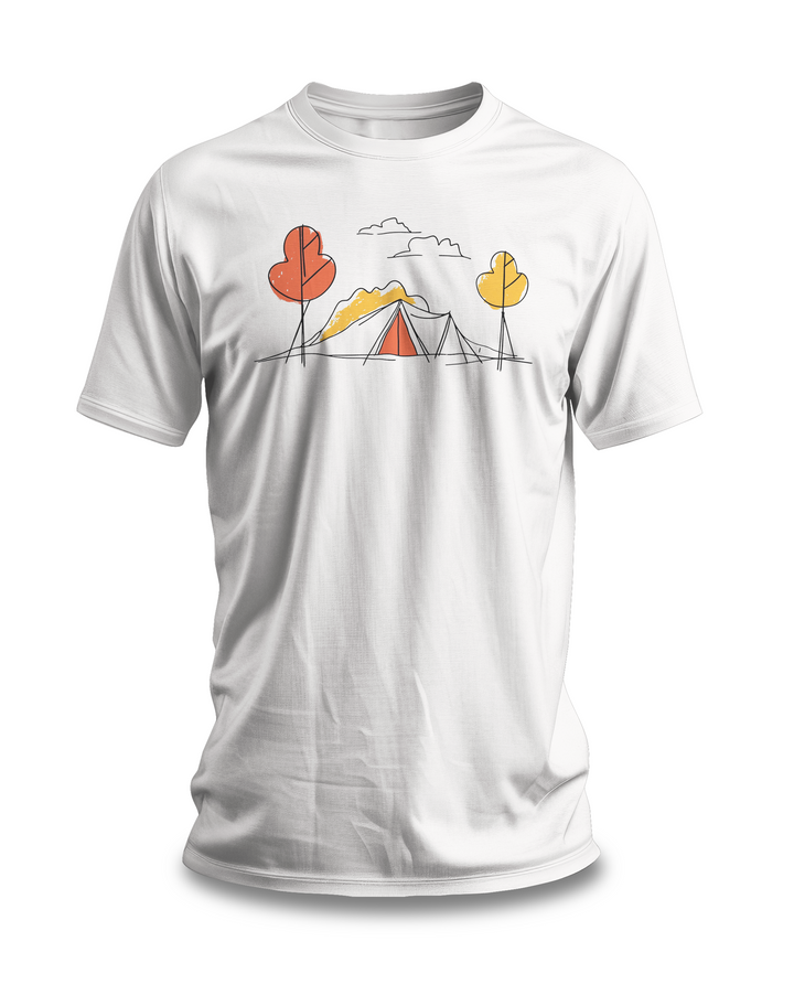 Minimalist Camping T-shirt | Outdoor Adventure Design | Camping Lover Gift Tee