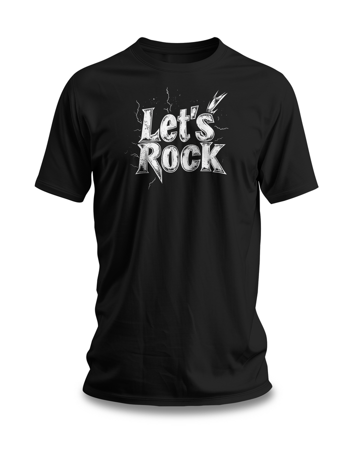 "Let's Rock" T-shirt | Bold Electric Design | Perfect Gift for Rock Music Lovers