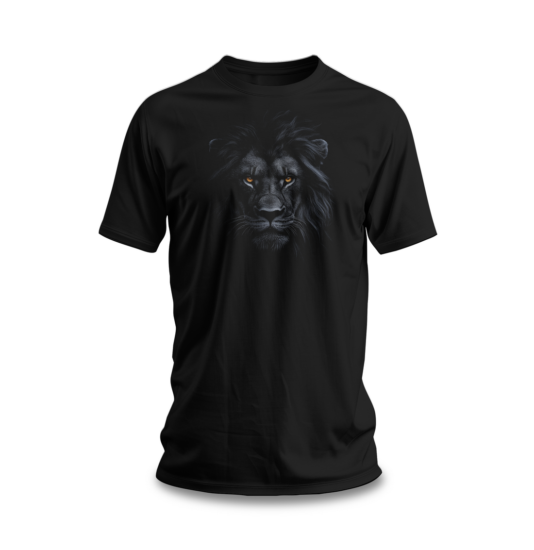 Black Lion Graphic T-Shirt | Artistic Lion Head Design on Black Cotton Tee | Comfortable and Stylish Unisex Shirt for Men and Women