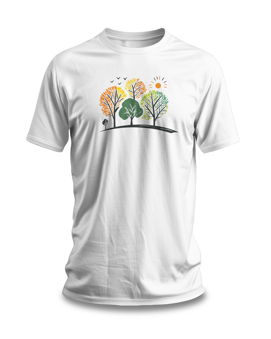 Colorful Forest Trees T-shirt | Nature-Inspired Design | Gift for Nature Lovers