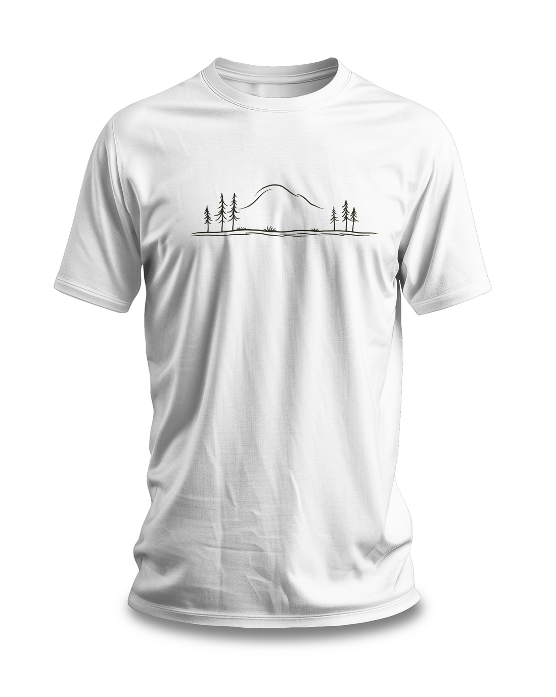 Minimalist Mountain Line Art T-shirt | Nature Landscape Design | Outdoor Lover Gift Tee