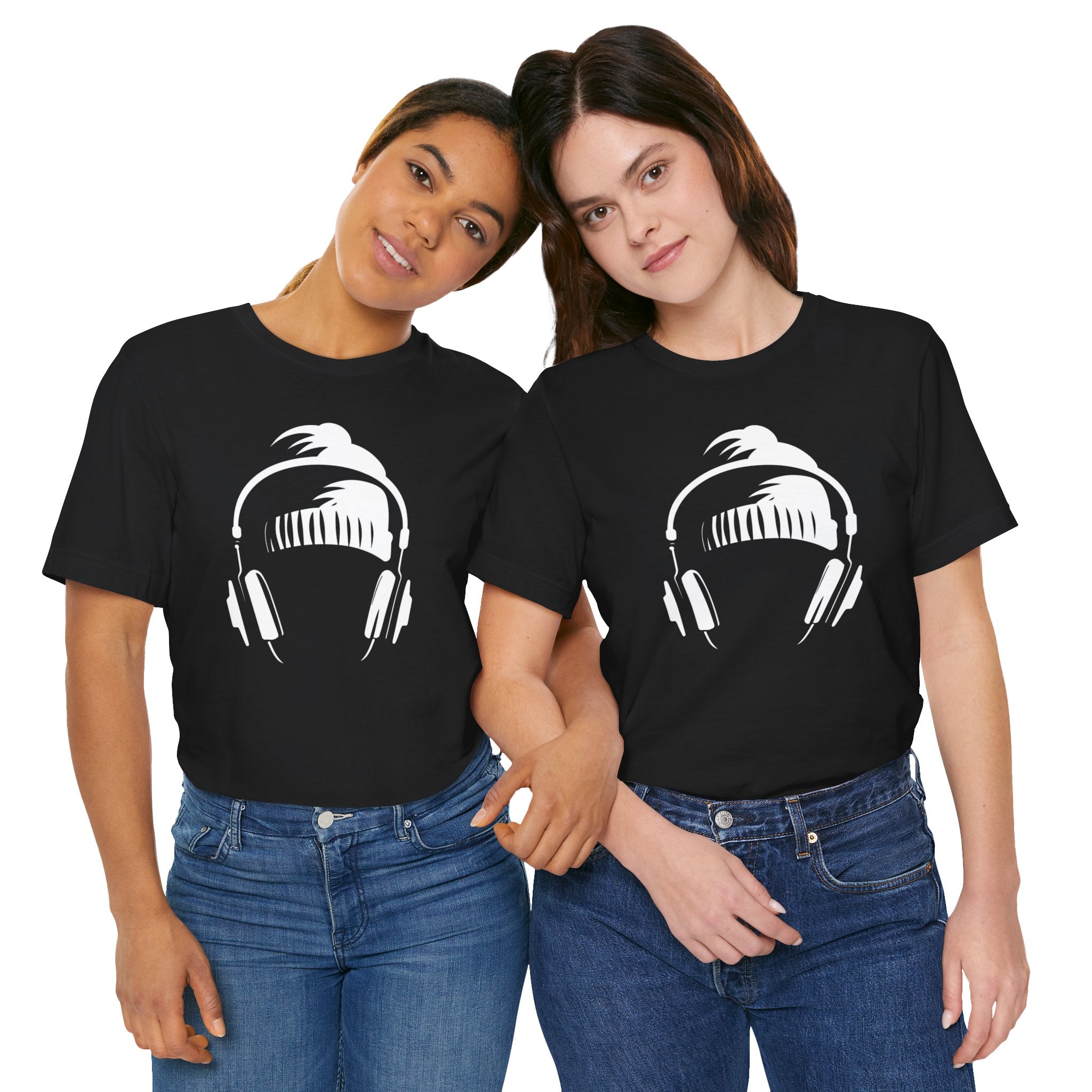 Lo-fi girl with headphones minimalist shirt