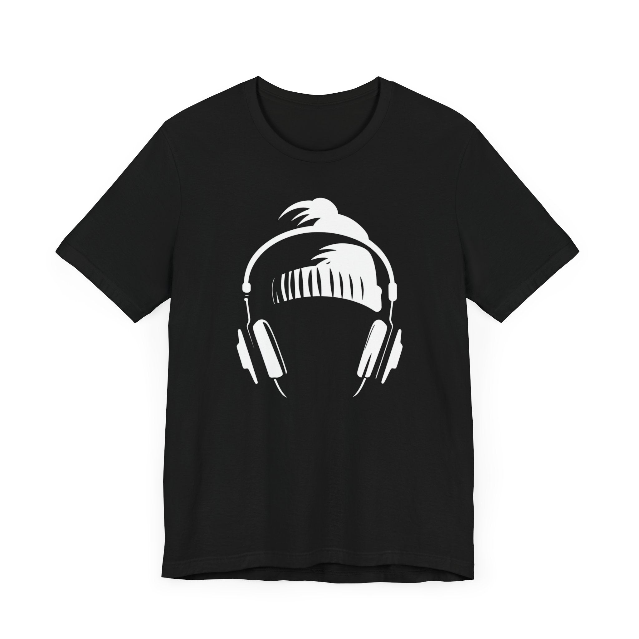 Lo-fi girl with headphones minimalist shirt