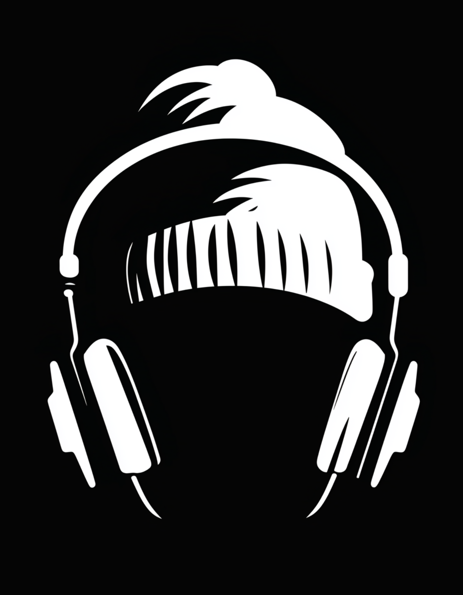 Lo-fi girl with headphones minimalist shirt