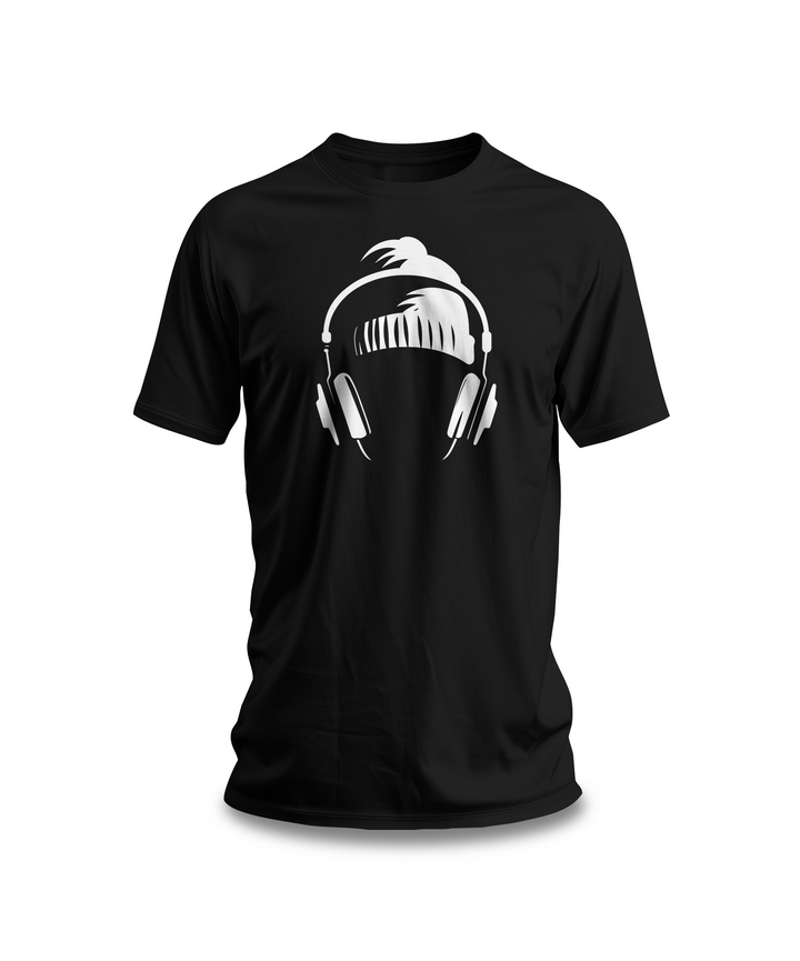 Lo-fi girl with headphones minimalist shirt