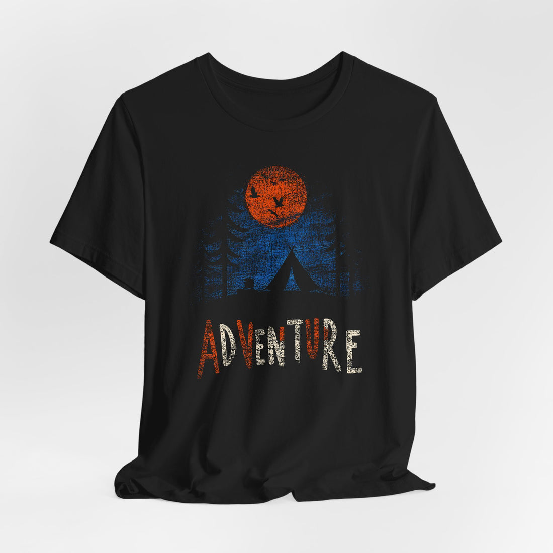 Adventure T-Shirt – Camping Tent & Moon Graphic Tee UK