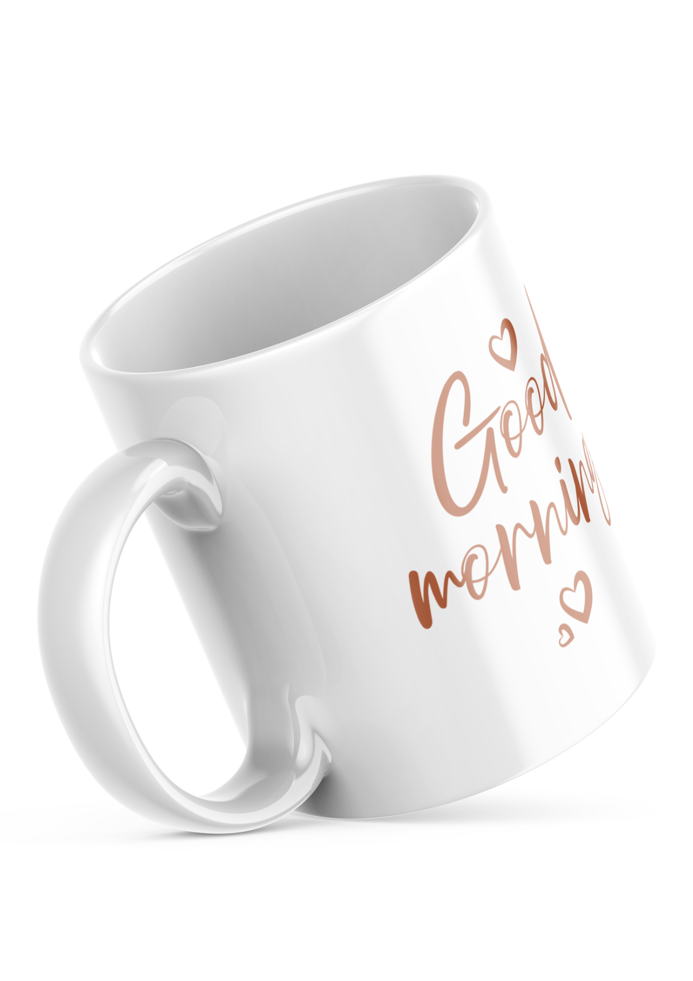 Aesthetic Good Morning mug 11oz with boho face line art design, a perfect ceramic coffee cup gift for her.