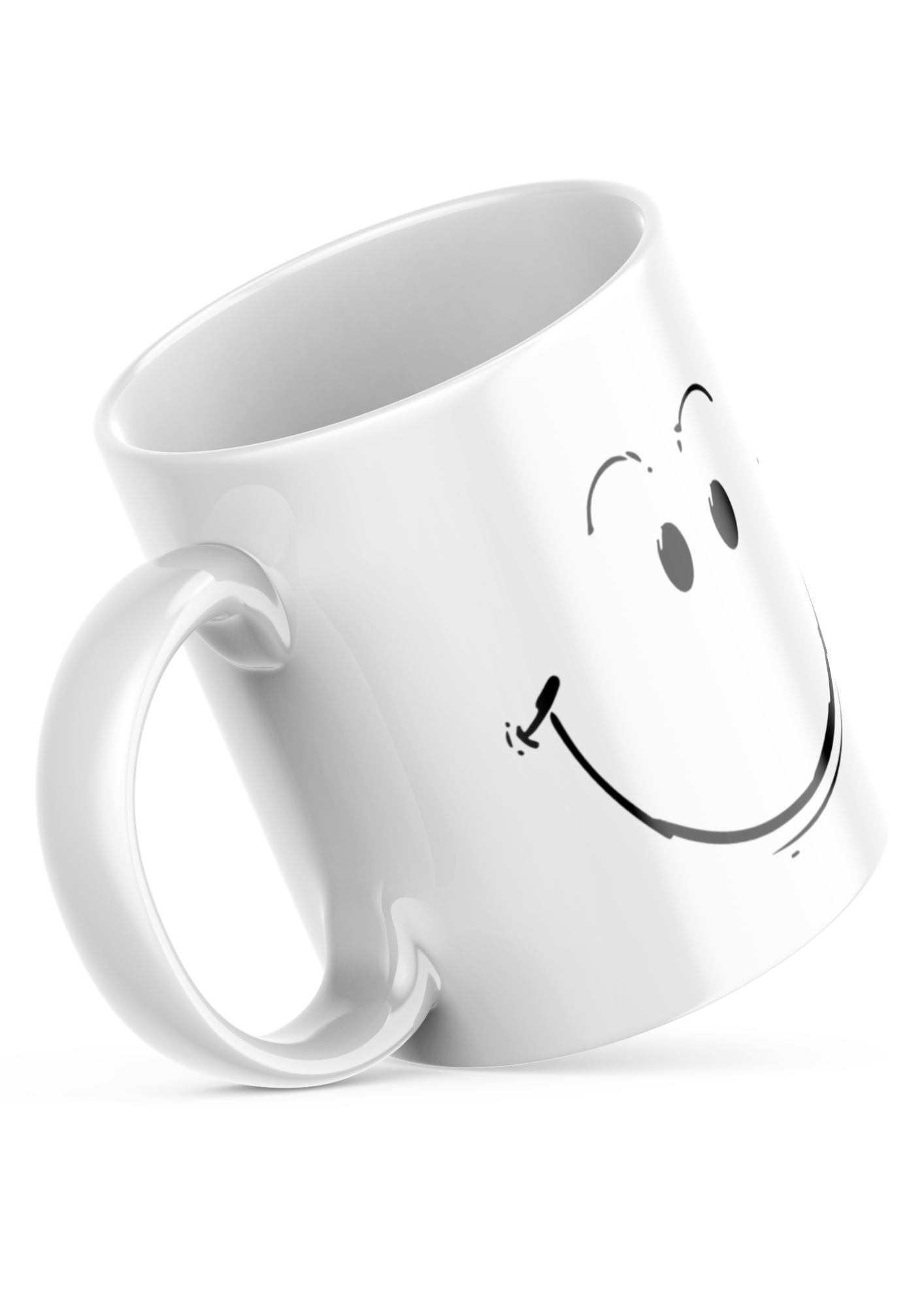 Coffee and Smile mug with motivational quote – perfect day ceramic cup