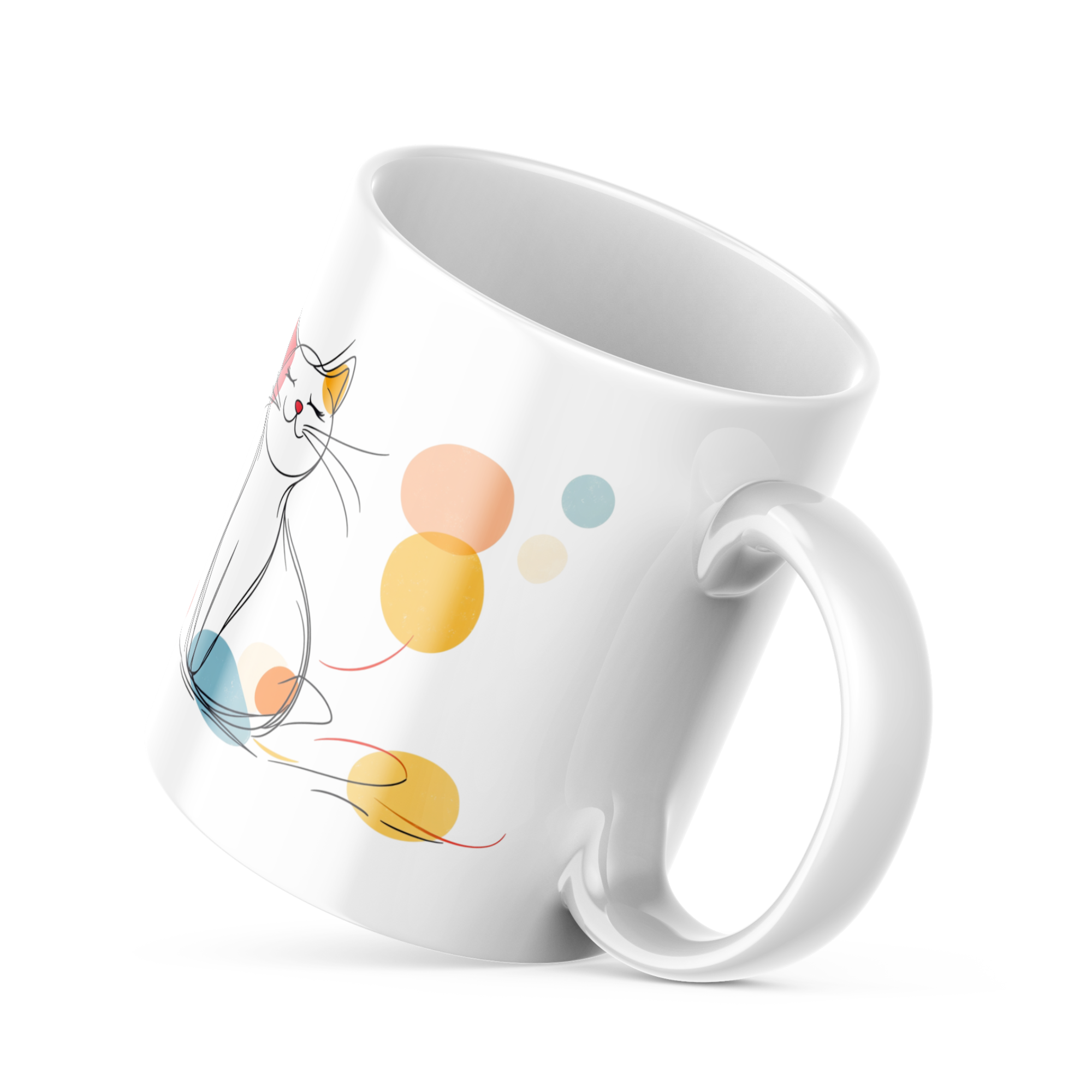 Good Morning inscription with paw prints and sun, pastel colors