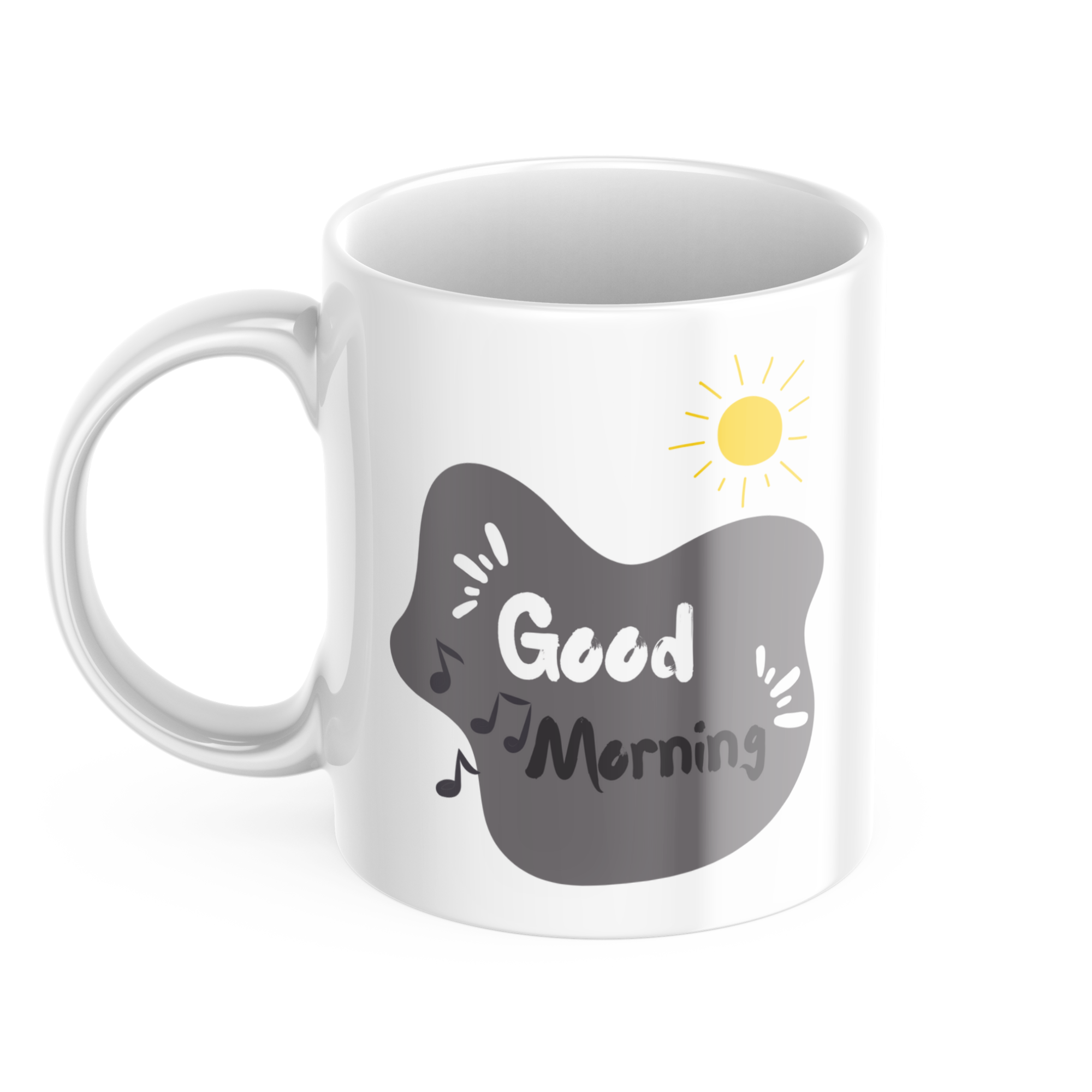 Treble clef coffee mug, music themed gift for him or her