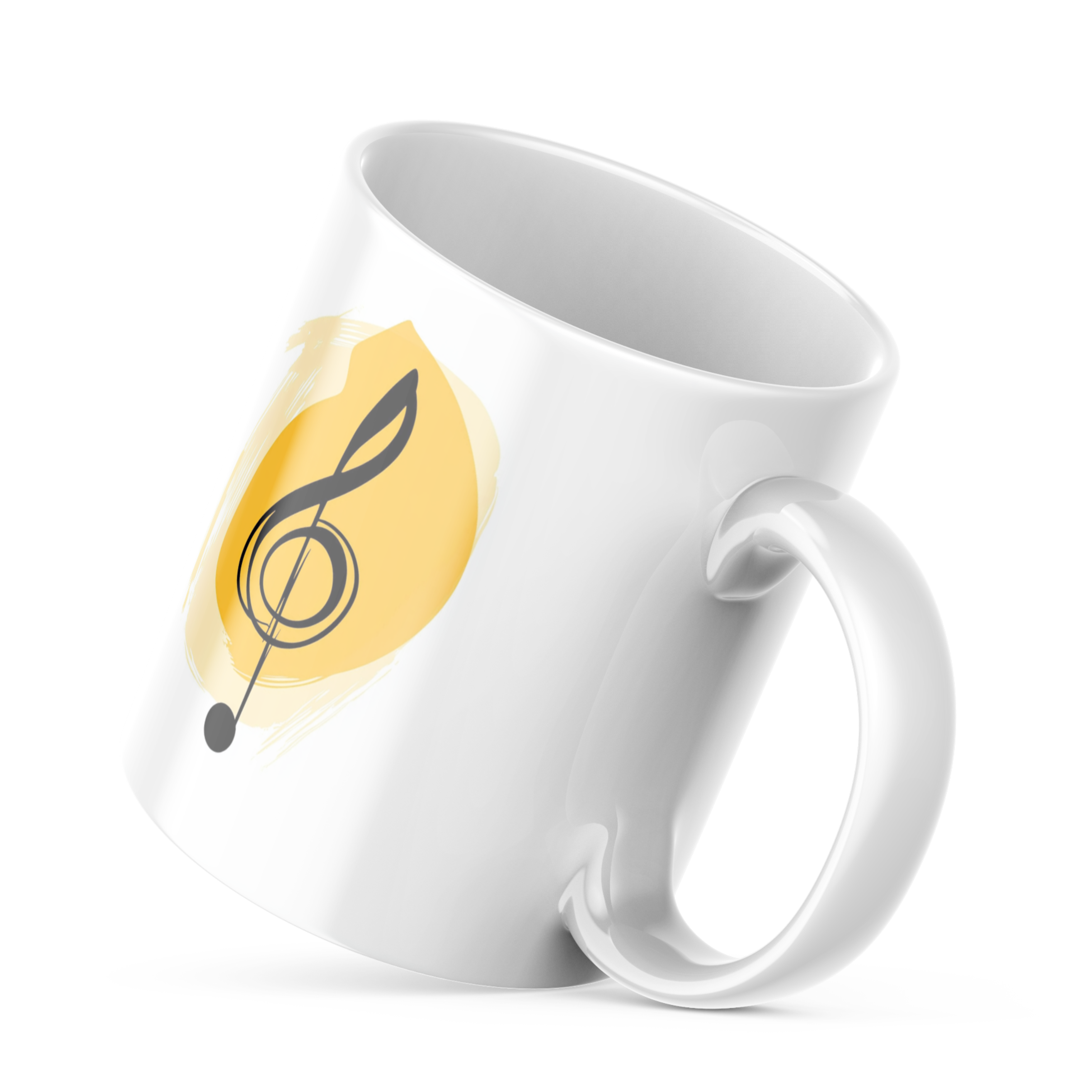  Good Morning text with sun, minimalist music cup design