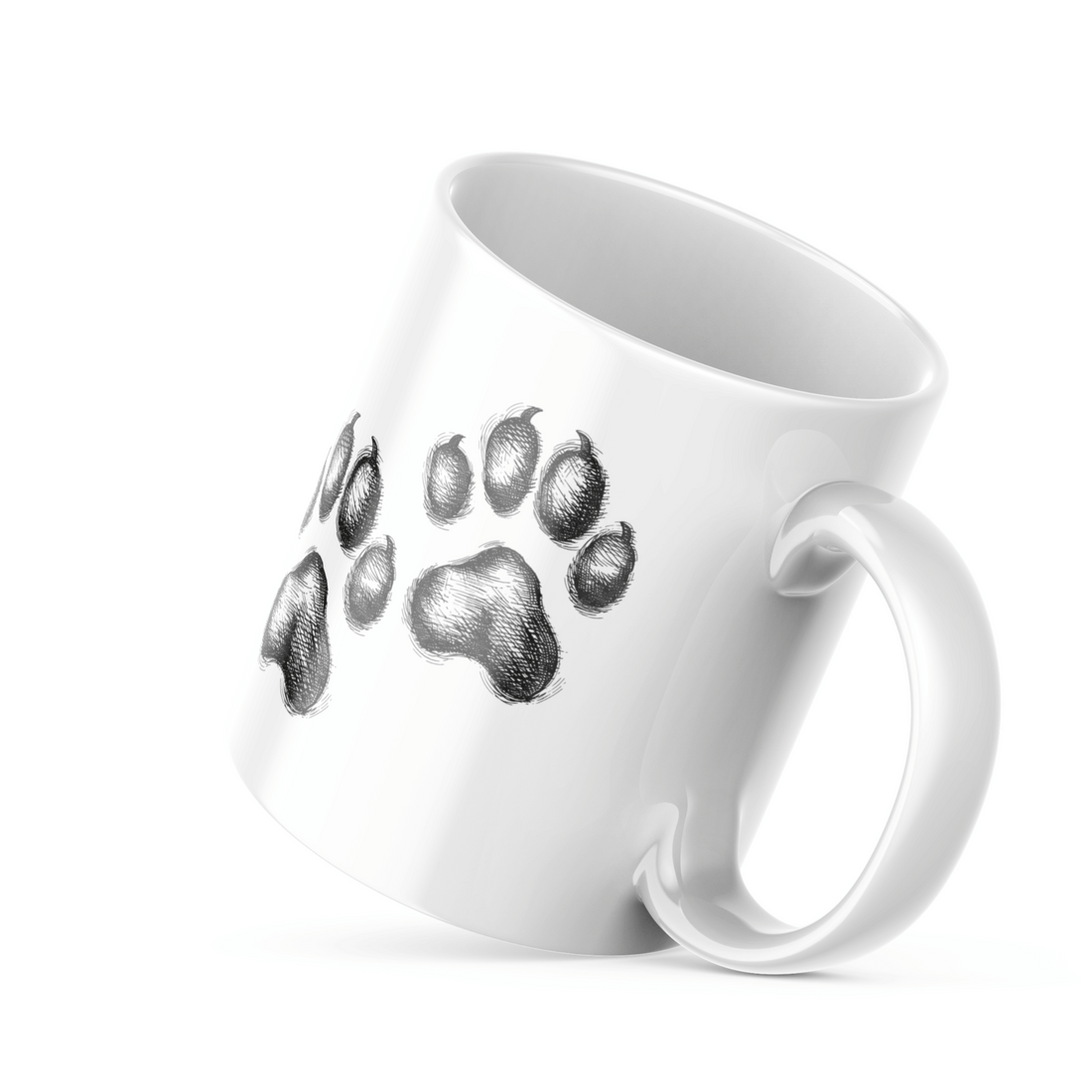 Good Morning Paw Print Mug Set | Adorable Pet Lover’s Coffee Cups | Perfect Gift for Animal Lovers