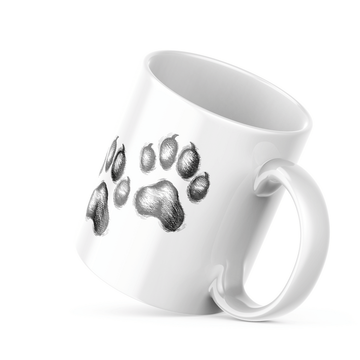 Good Morning Paw Print Mug Set | Adorable Pet Lover’s Coffee Cups | Perfect Gift for Animal Lovers