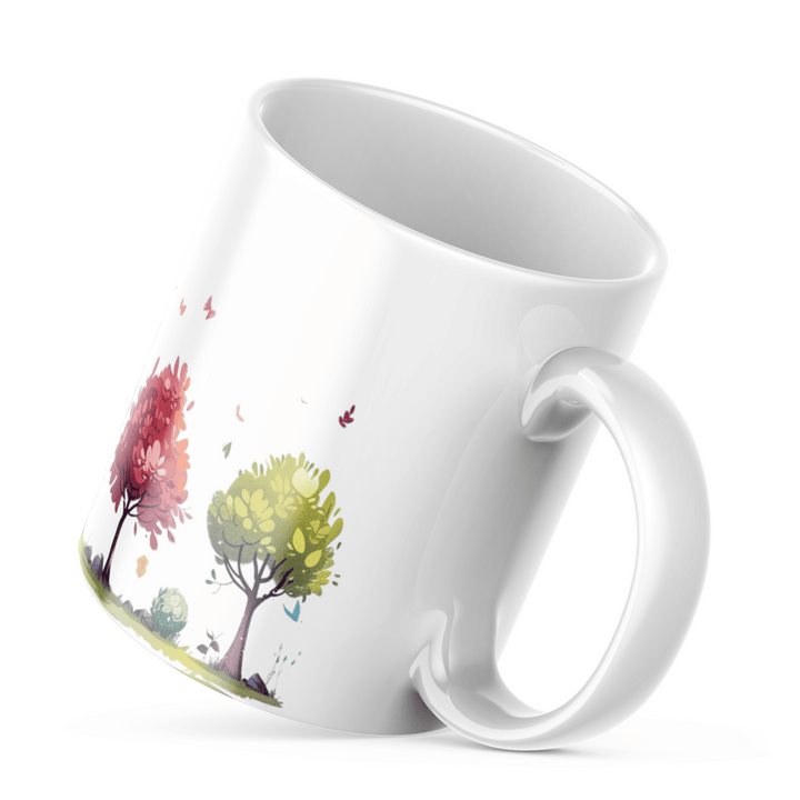 Good Morning Autumn Trees Mug Set | Cozy Fall Vibes | Colorful Autumn Forest Design