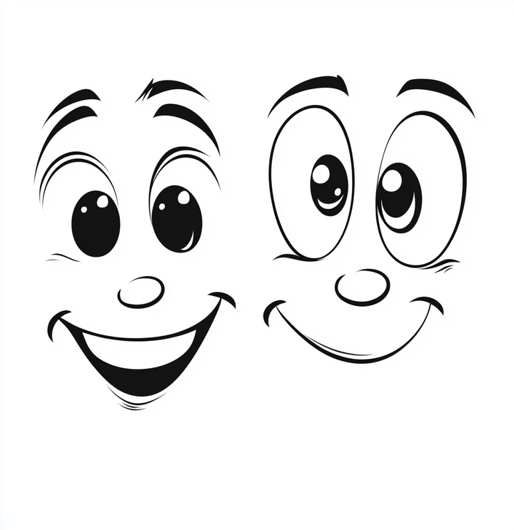 Happy Faces Graphic T-Shirt | White Cotton Tee with Fun Cartoon Smile Design | Comfortable and Stylish Unisex Shirt